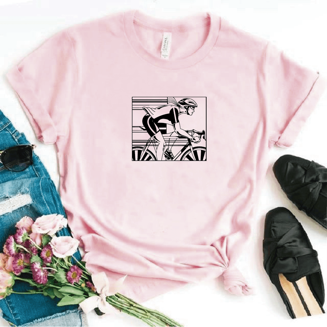 Camisa estampada  tipo T-shirt CICLISTA CARRERA DAMA CUADRO — foto 8