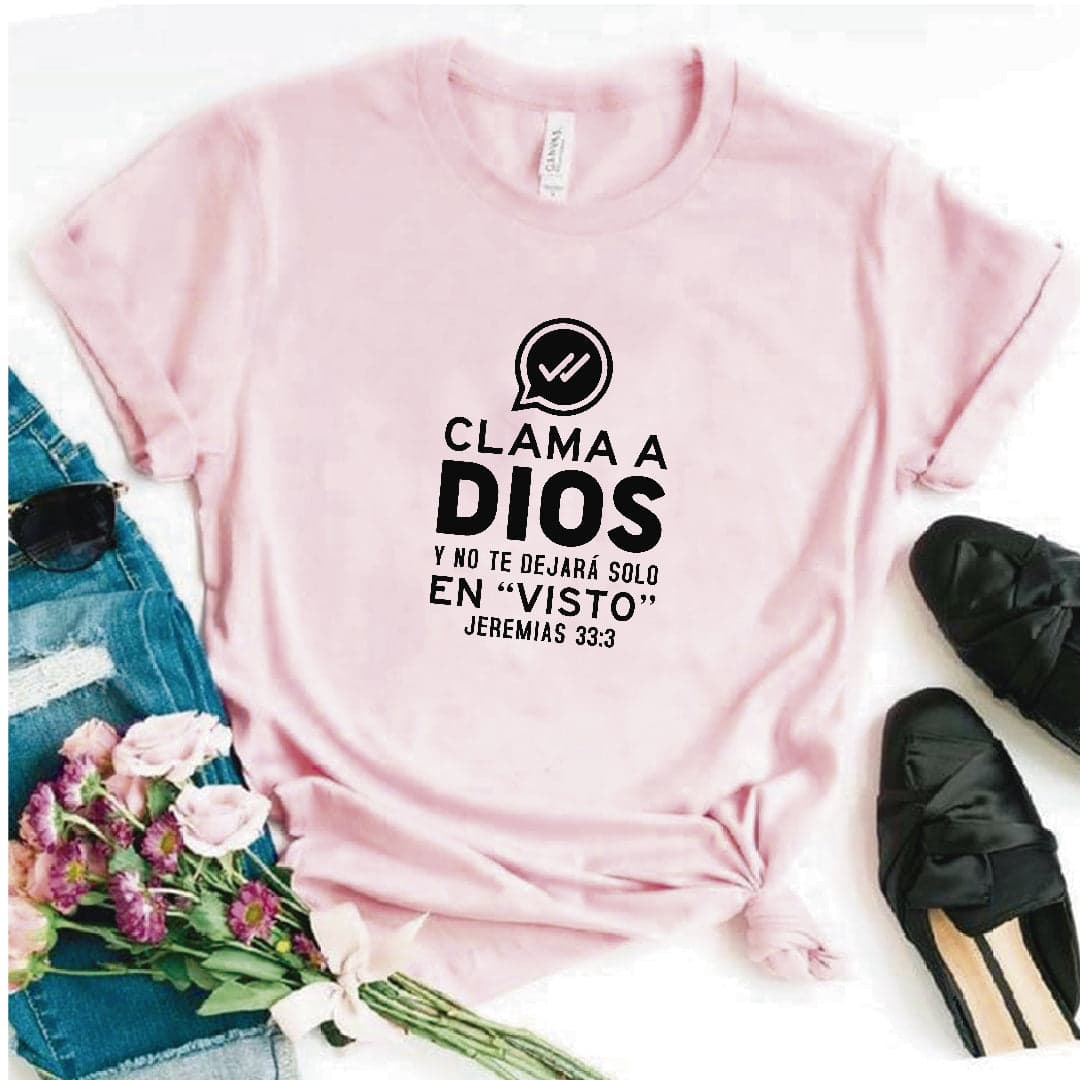 Camiseta Estampada T-shirt Cristiana CLAMA A DIOS Y Y NO TE DEJARA EN VISTO — foto 8