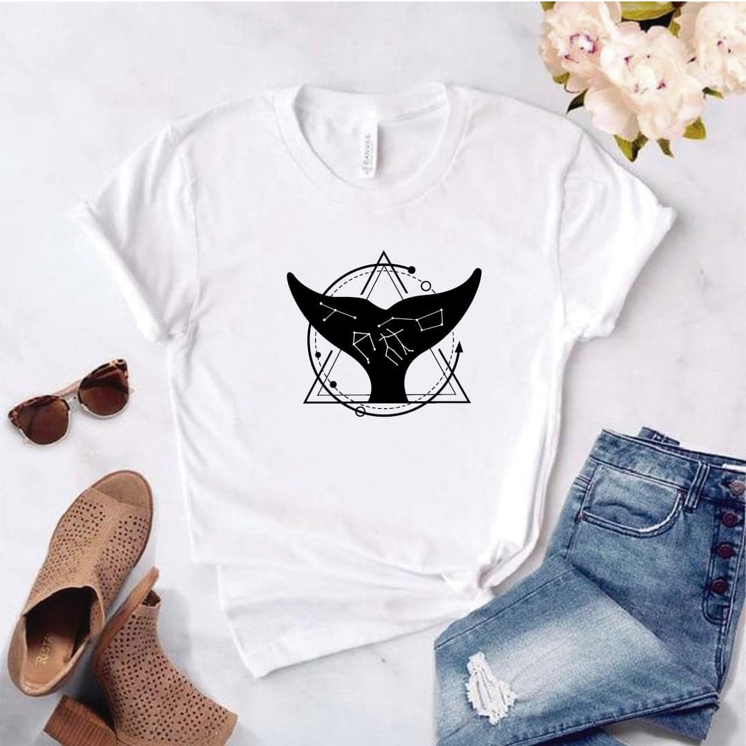 Camisa estampada  tipo T-shirt COLA DE BALLENA CONSTELACION — foto 8