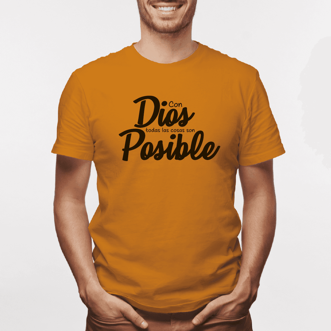 Camiseta estampada tipo T-shirt CON DIOS TODAS LAS COSAS SON POSIBLE (CRISTIANOS) (HOMBRE) — foto 5