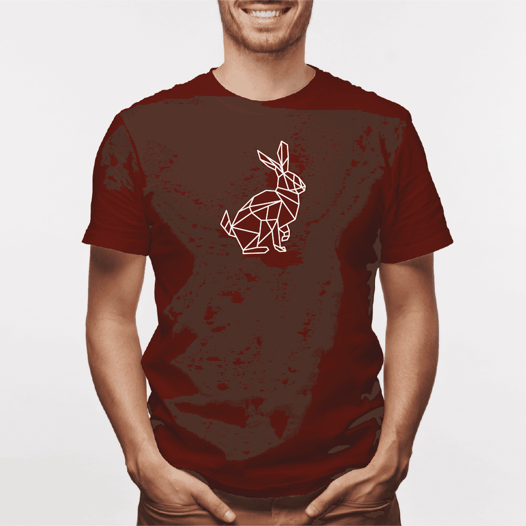 Camisa estampada para hombre  tipo T-shirt Conejo Geometrico — foto 5