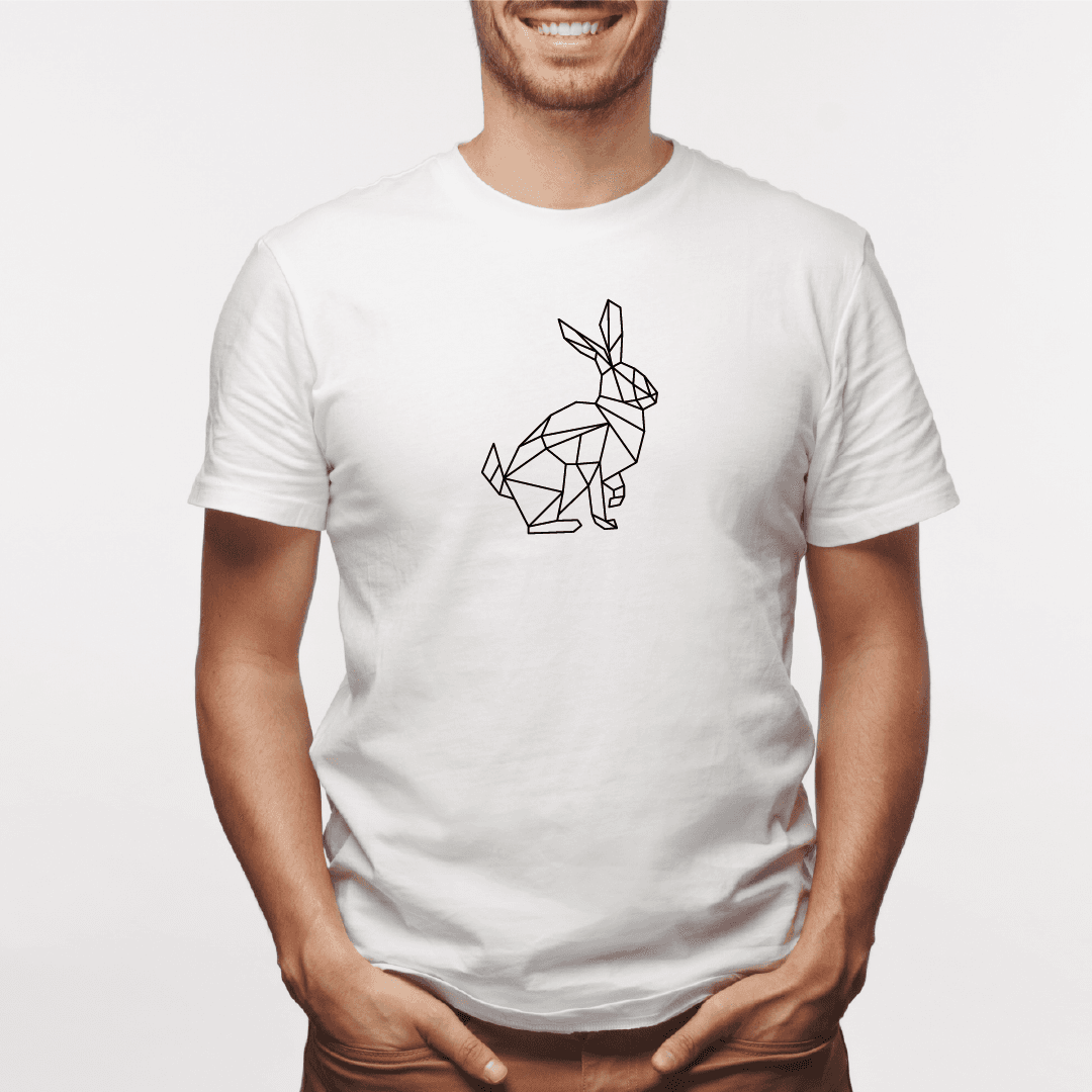 Camisa estampada para hombre  tipo T-shirt Conejo Geometrico — foto 6