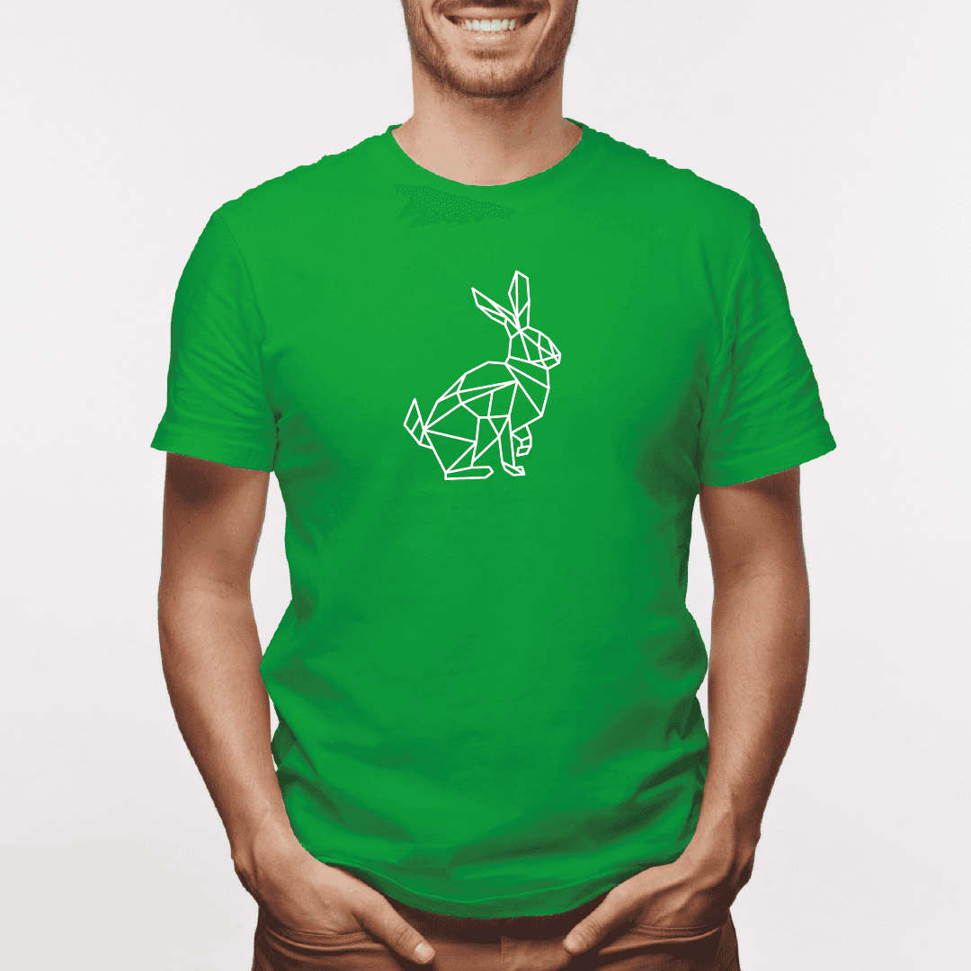 Camisa estampada para hombre  tipo T-shirt Conejo Geometrico — foto 7
