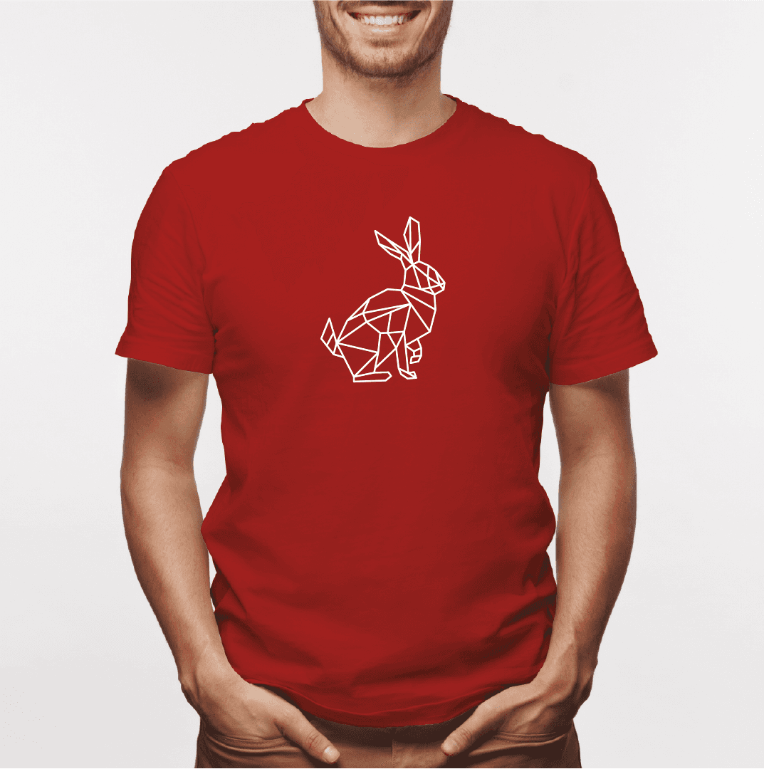 Camisa estampada para hombre  tipo T-shirt Conejo Geometrico — foto 2