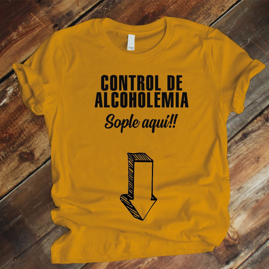 Camisa estampada para hombre tipo T-shirt Control de alcoholemia — foto 3