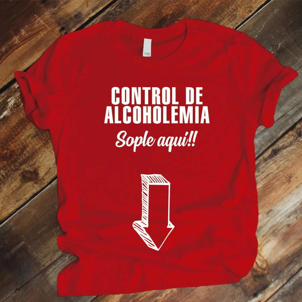 Camisa estampada para hombre tipo T-shirt Control de alcoholemia — foto 5
