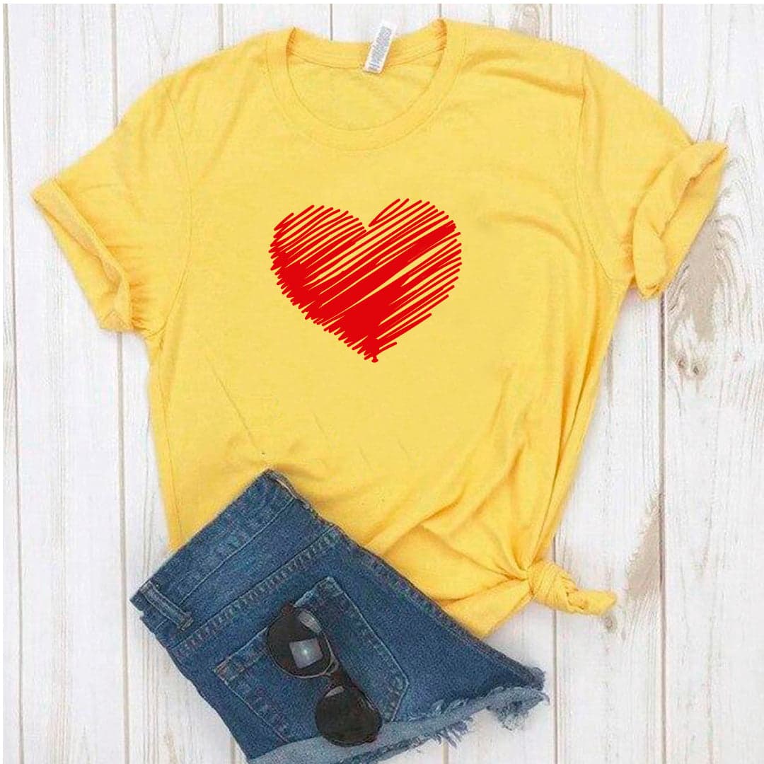 Camisa estampada tipo T- shirt Corazón Garabato — foto 3