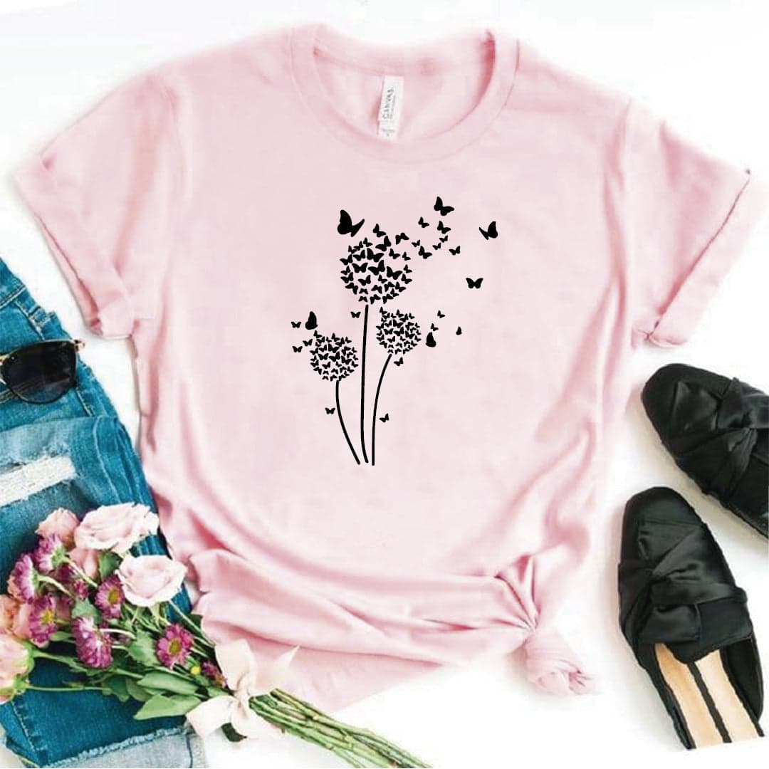 Camisa estampada  tipo T-shirt DIENTE DE LEON MARIPOSA — foto 7