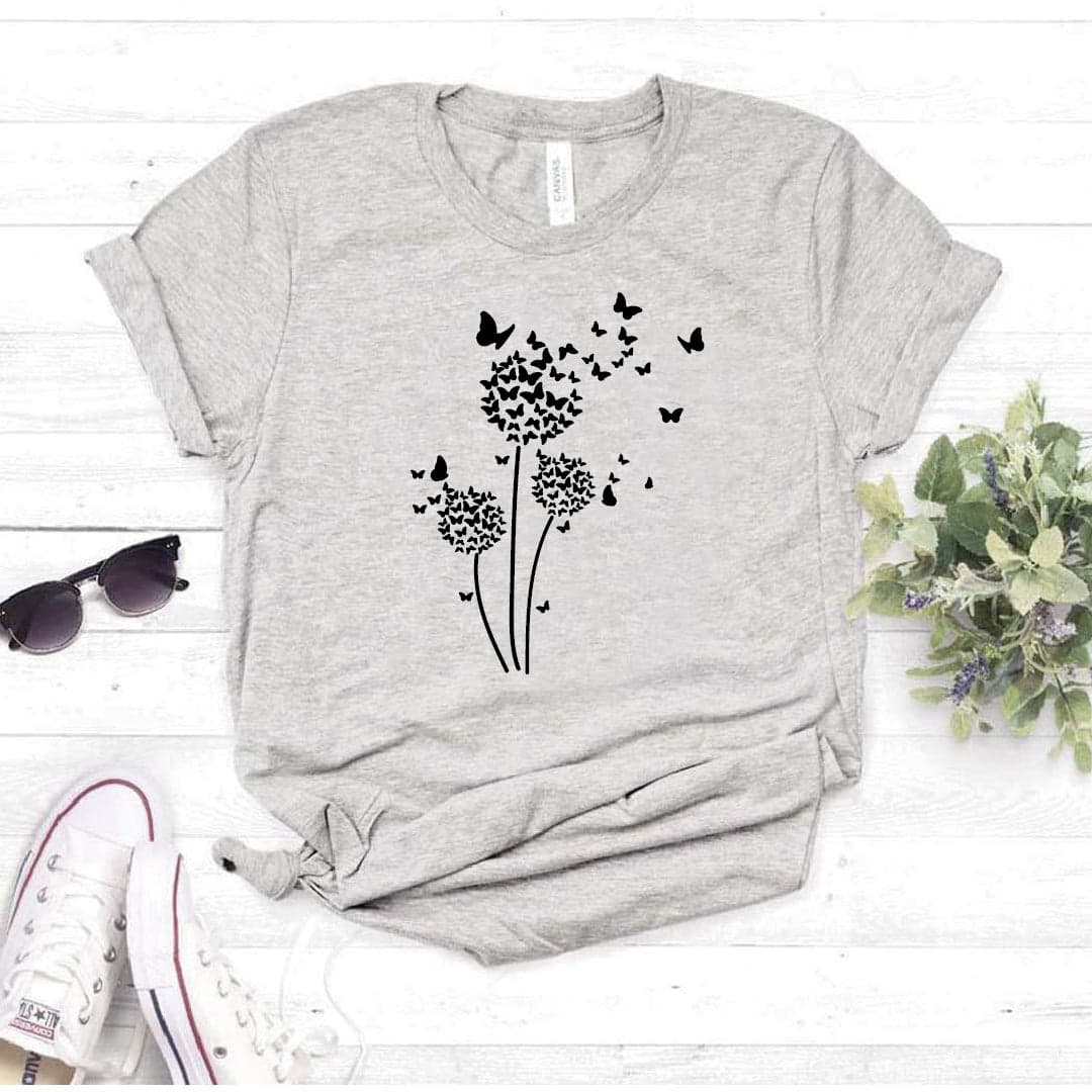 Camisa estampada  tipo T-shirt DIENTE DE LEON MARIPOSA — foto 8