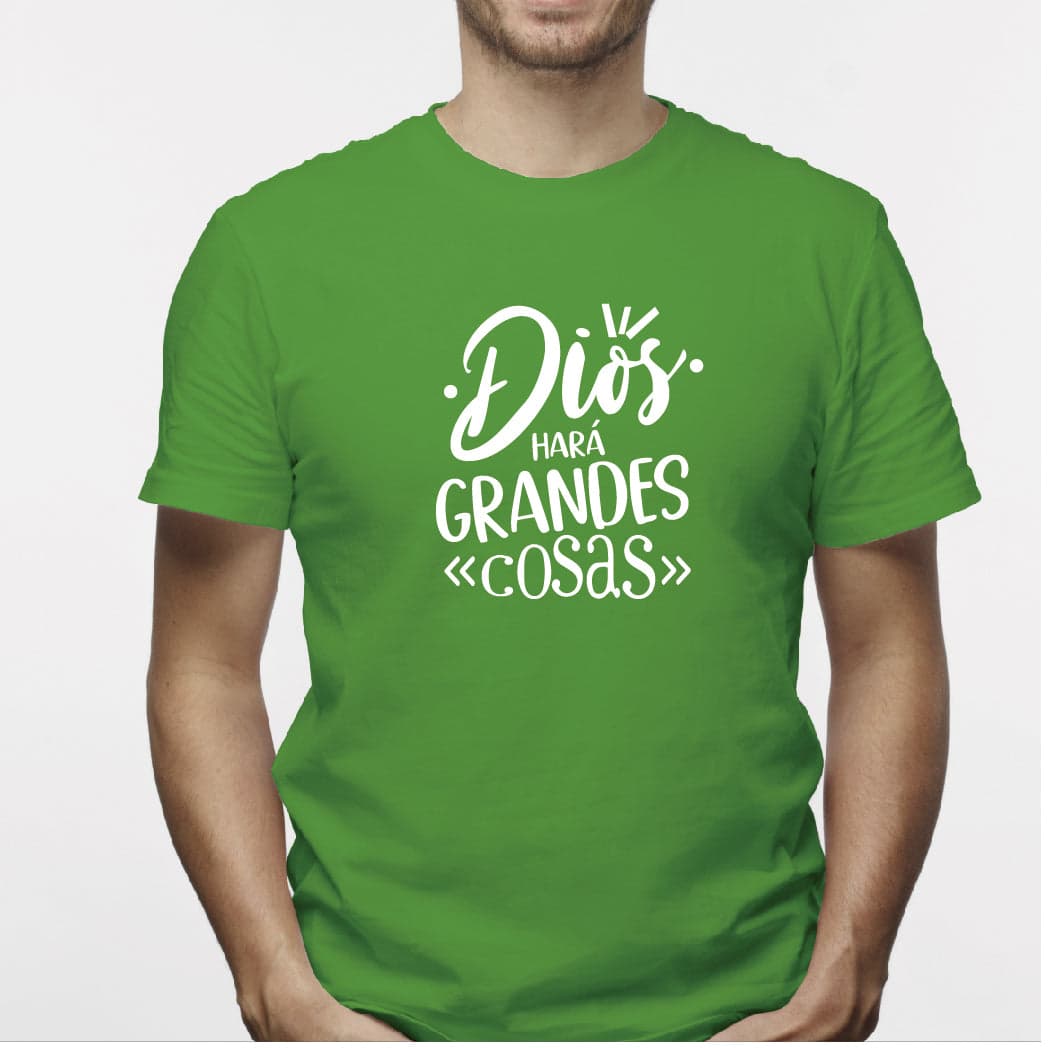 Camiseta estampada hombre T-shirt DIOS HARA COSAS GRANDES — foto 4