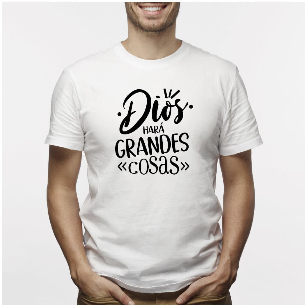 Camiseta estampada hombre T-shirt DIOS HARA COSAS GRANDES — foto 5