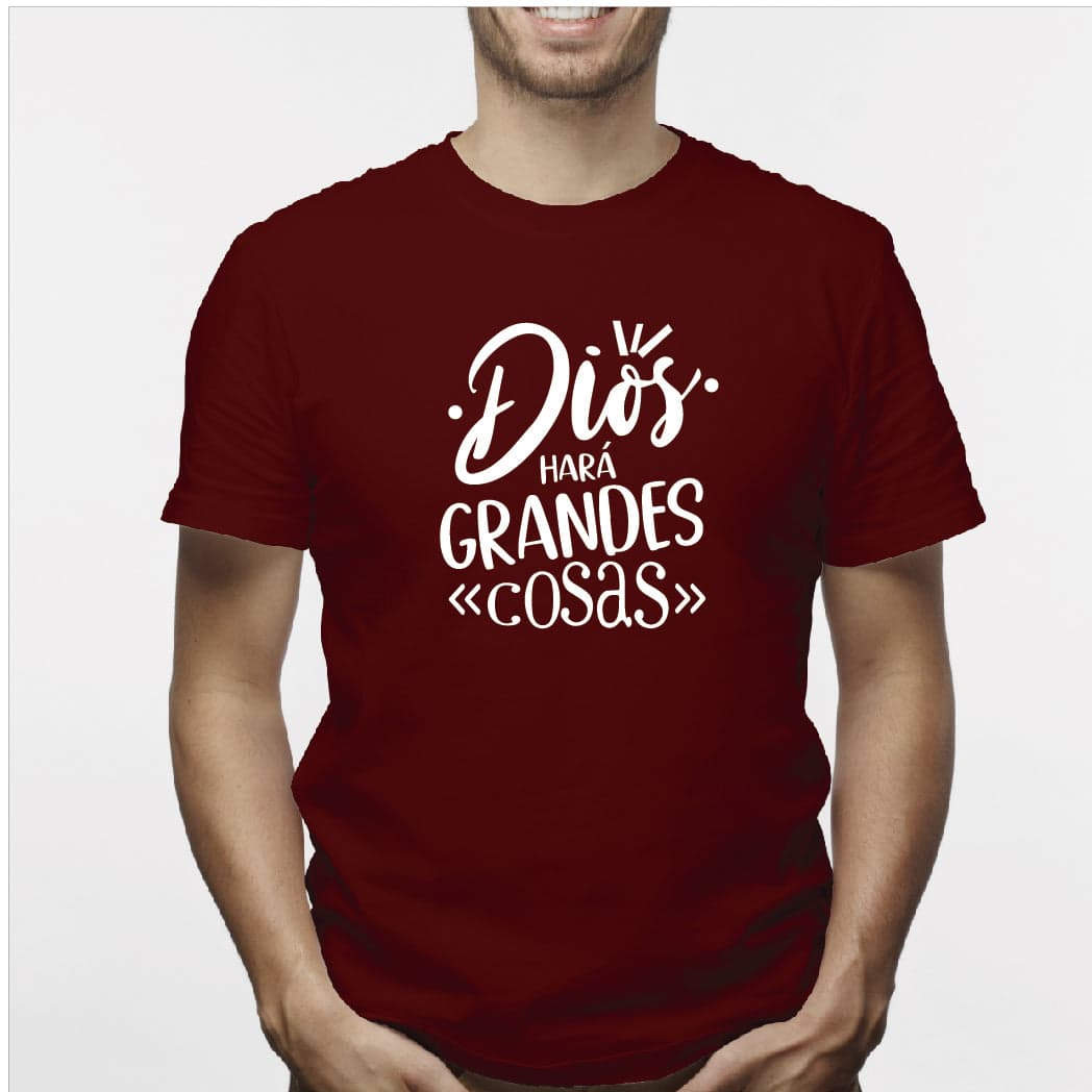 Camiseta estampada hombre T-shirt DIOS HARA COSAS GRANDES — foto 7