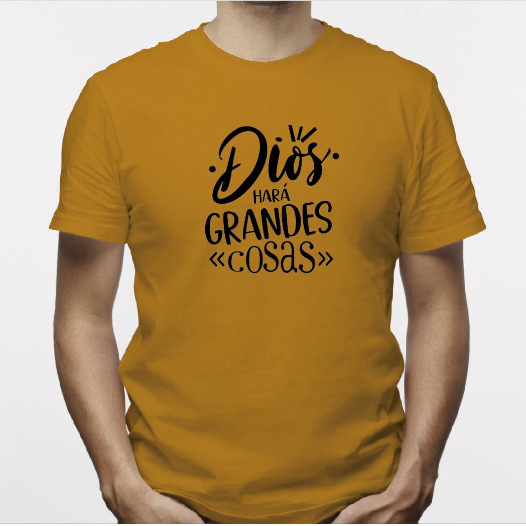 Camiseta estampada hombre T-shirt DIOS HARA COSAS GRANDES — foto 1
