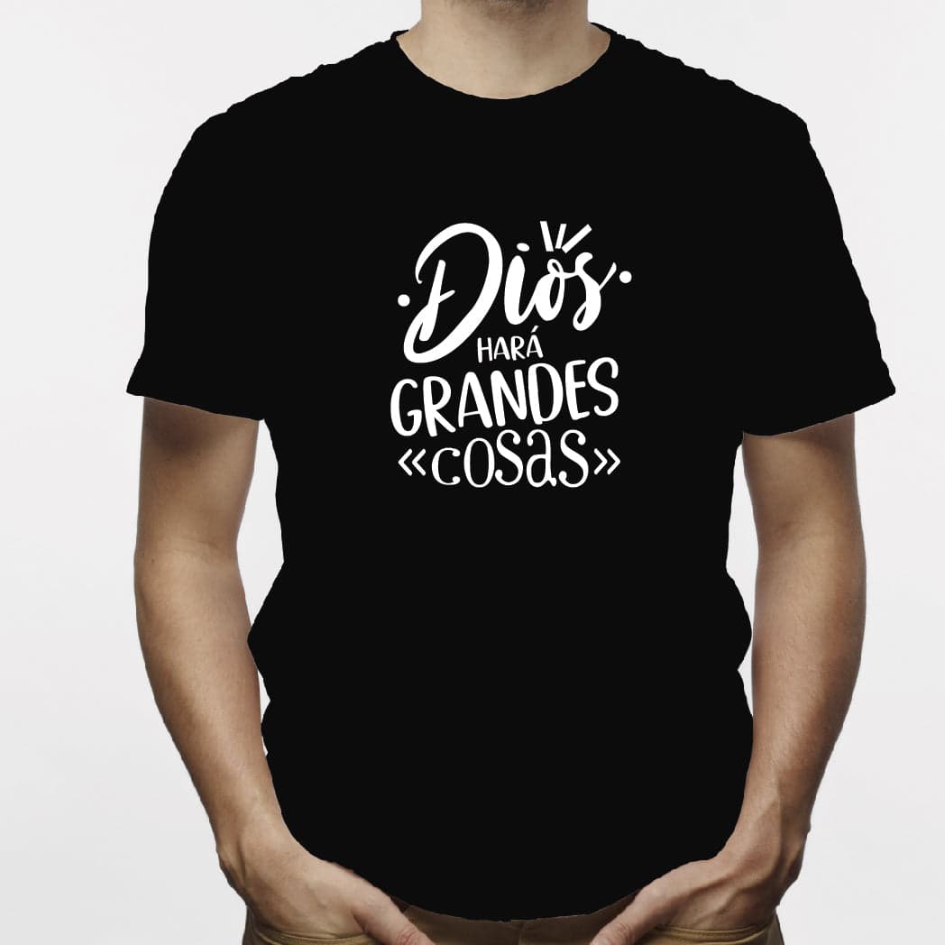 Camiseta estampada hombre T-shirt DIOS HARA COSAS GRANDES — foto 3