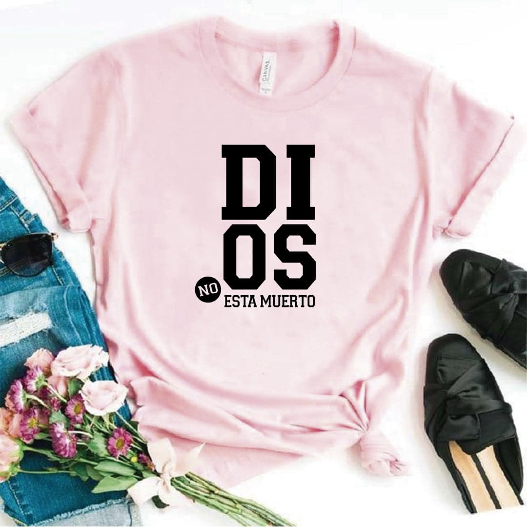 Camiseta T-shirt mujer cristiana DIOS NO ESTA MUERTO — foto 6