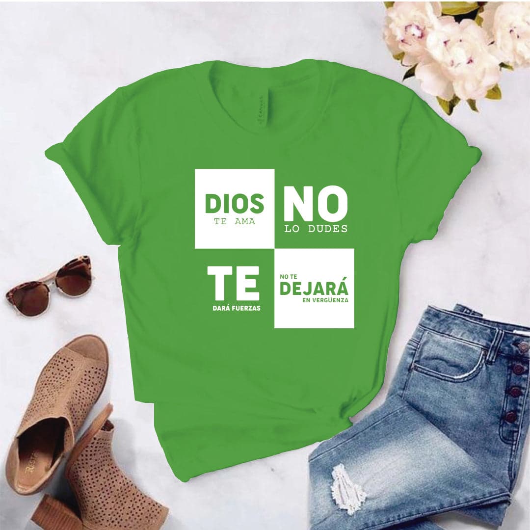 Camiseta T-shirt mujer cristiana DIOS TE AMA — foto 2