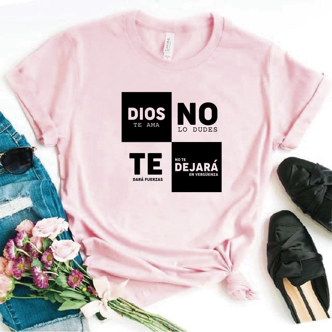 Camiseta T-shirt mujer cristiana DIOS TE AMA — foto 4
