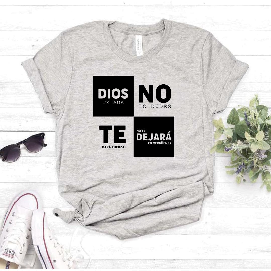 Camiseta T-shirt mujer cristiana DIOS TE AMA — foto 1