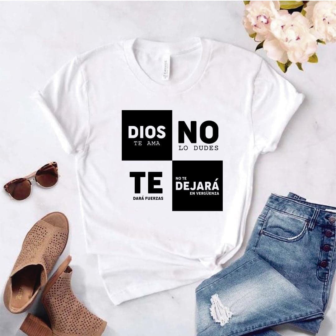 Camiseta T-shirt mujer cristiana DIOS TE AMA — foto 5