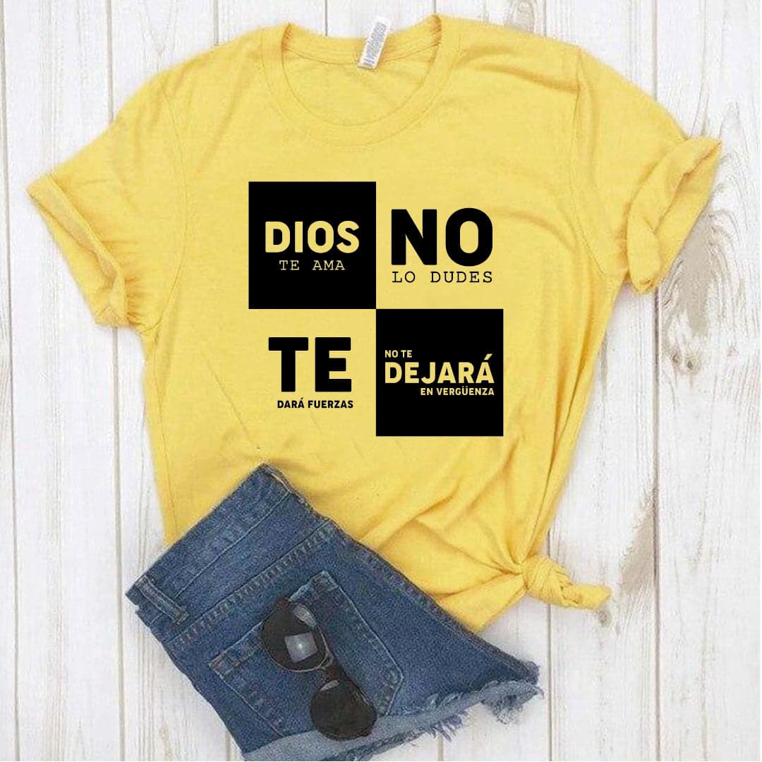 Camiseta T-shirt mujer cristiana DIOS TE AMA — foto 6