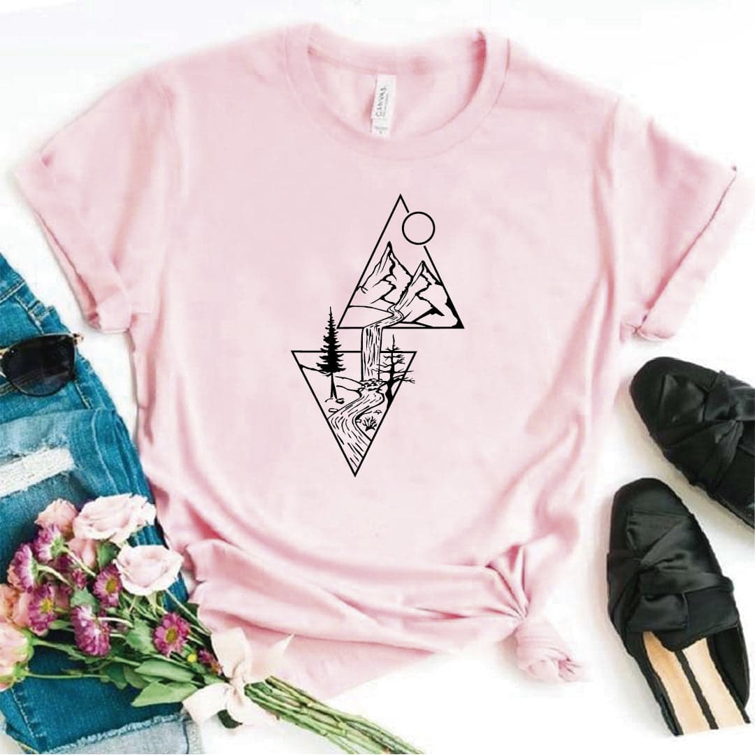 Camisa estampada  tipo T-shirt DOBLE TRIANGULO PAISAJE — foto 7