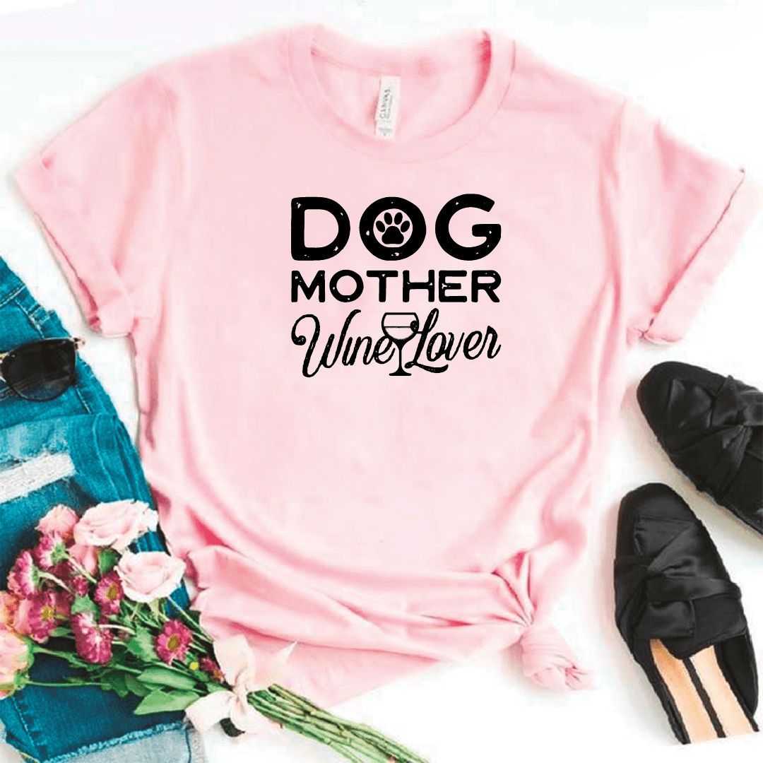 Camisa estampada tipo T- shirt Dog Mother wine lover — foto 6