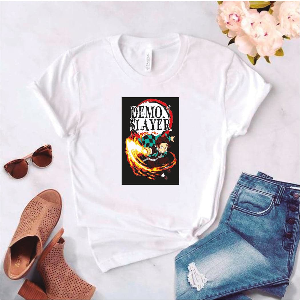 Camisa estampada tipo T-shirt de polialgodon Demon Slayer — foto 1
