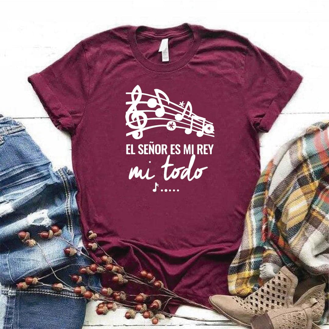 Camisa estampada Cristiana tipo T- shirt El Señor es mi Rey, mi todo (Dios) — foto 4