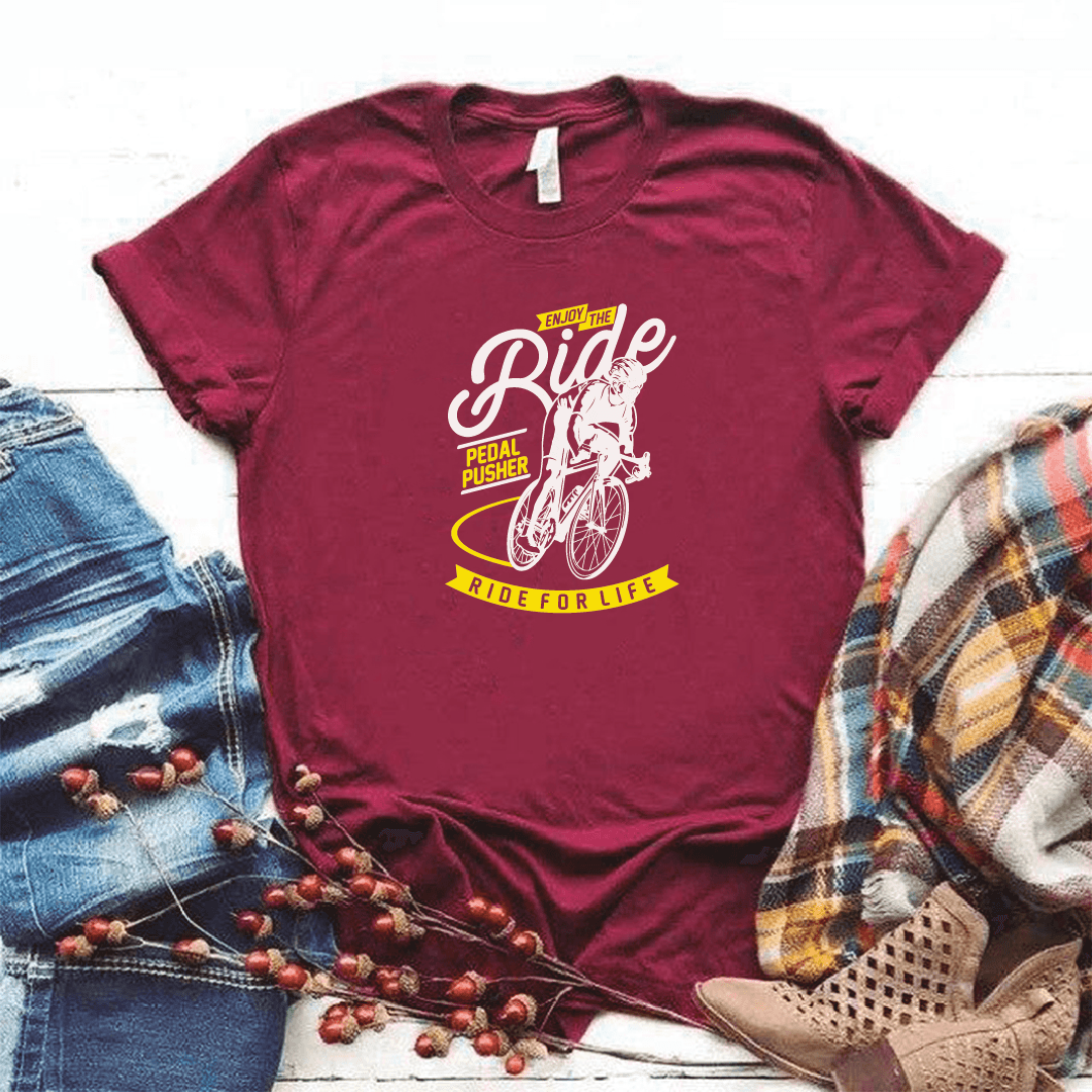 Camiseta estampada  tipo T-shirt ENJOY THE RIDE (CICLISTAS) (DAMA) — foto 7
