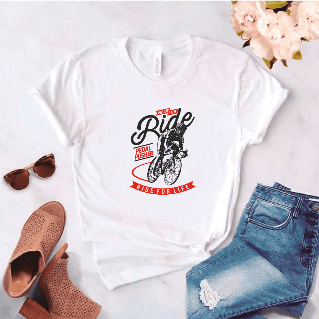 Camiseta estampada  tipo T-shirt ENJOY THE RIDE (CICLISTAS) (DAMA) — foto 2