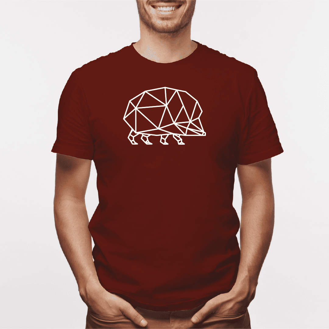 Camisa estampada para hombre  tipo T-shirt Erizo geometrico — foto 5