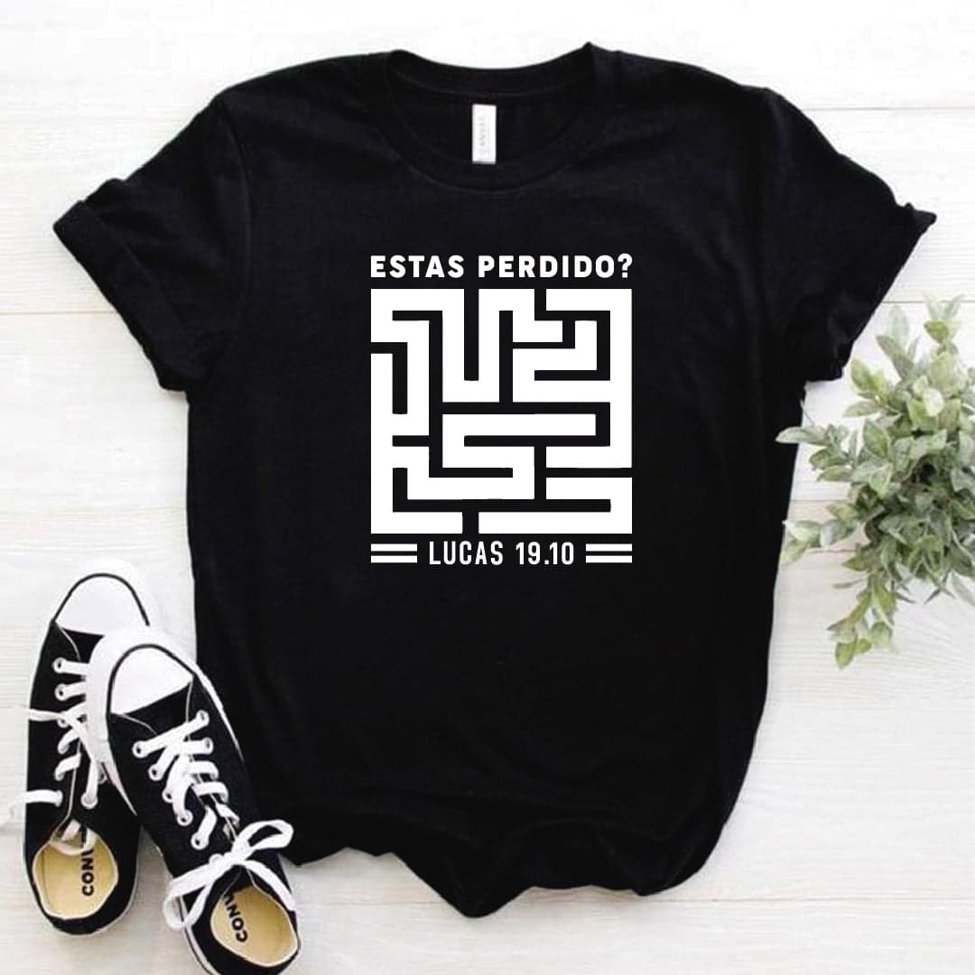 Camisa estampada tipo T- shirt ESTAS PERDIDO LABERINTO — foto 1