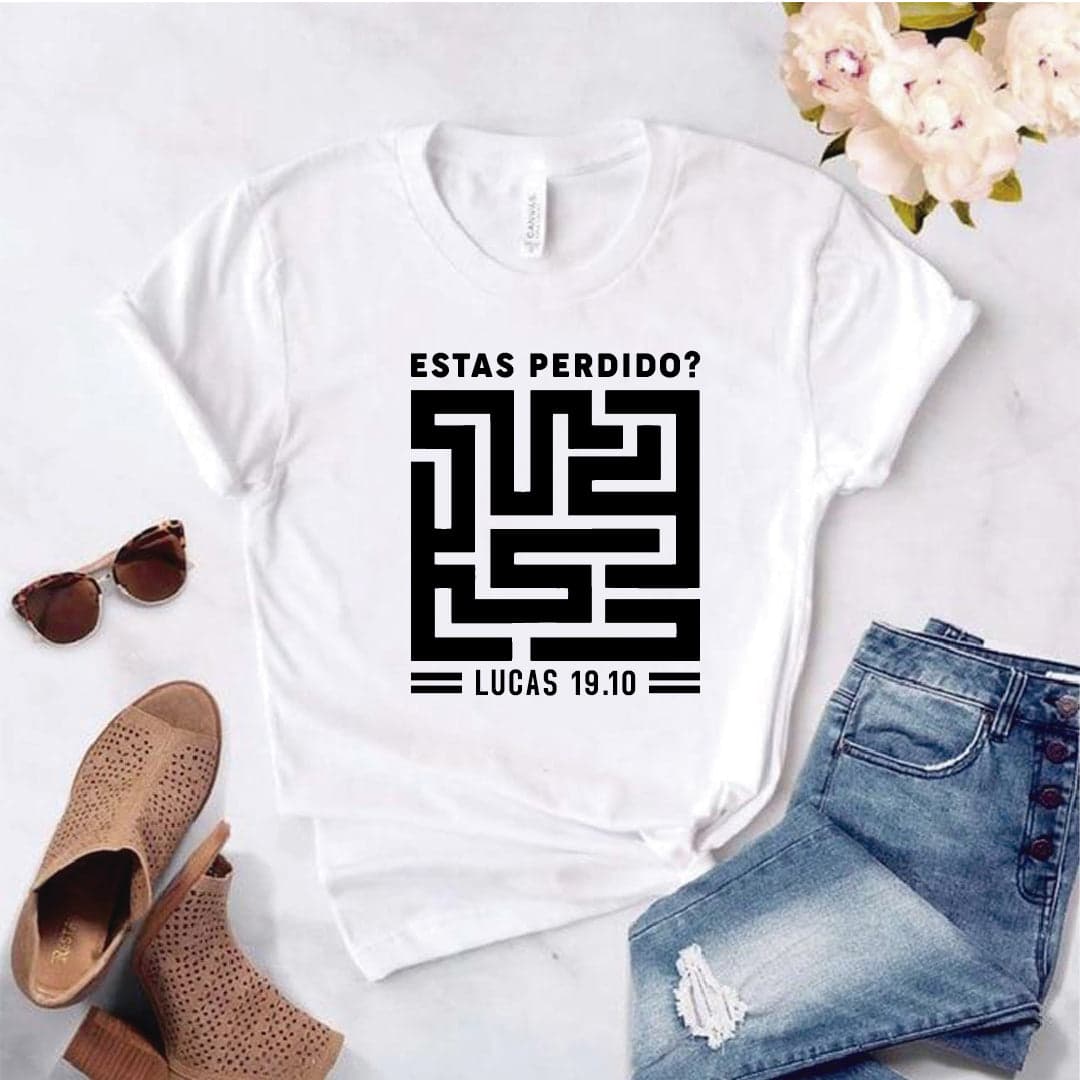 Camisa estampada tipo T- shirt ESTAS PERDIDO LABERINTO — foto 8