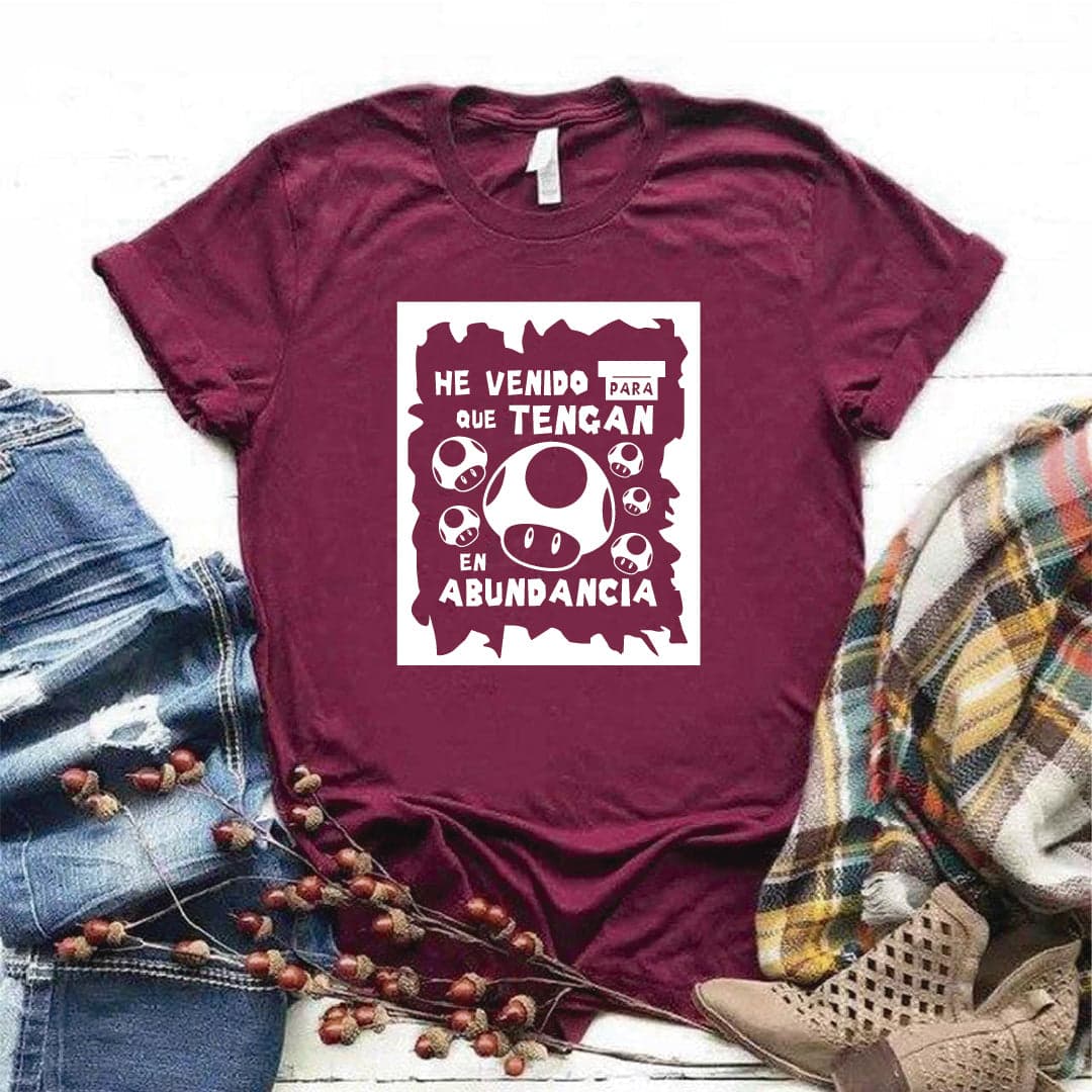 Camisa estampada tipo T- shirt HE VENIDO A TRAER ABUNDANCIA — foto 4
