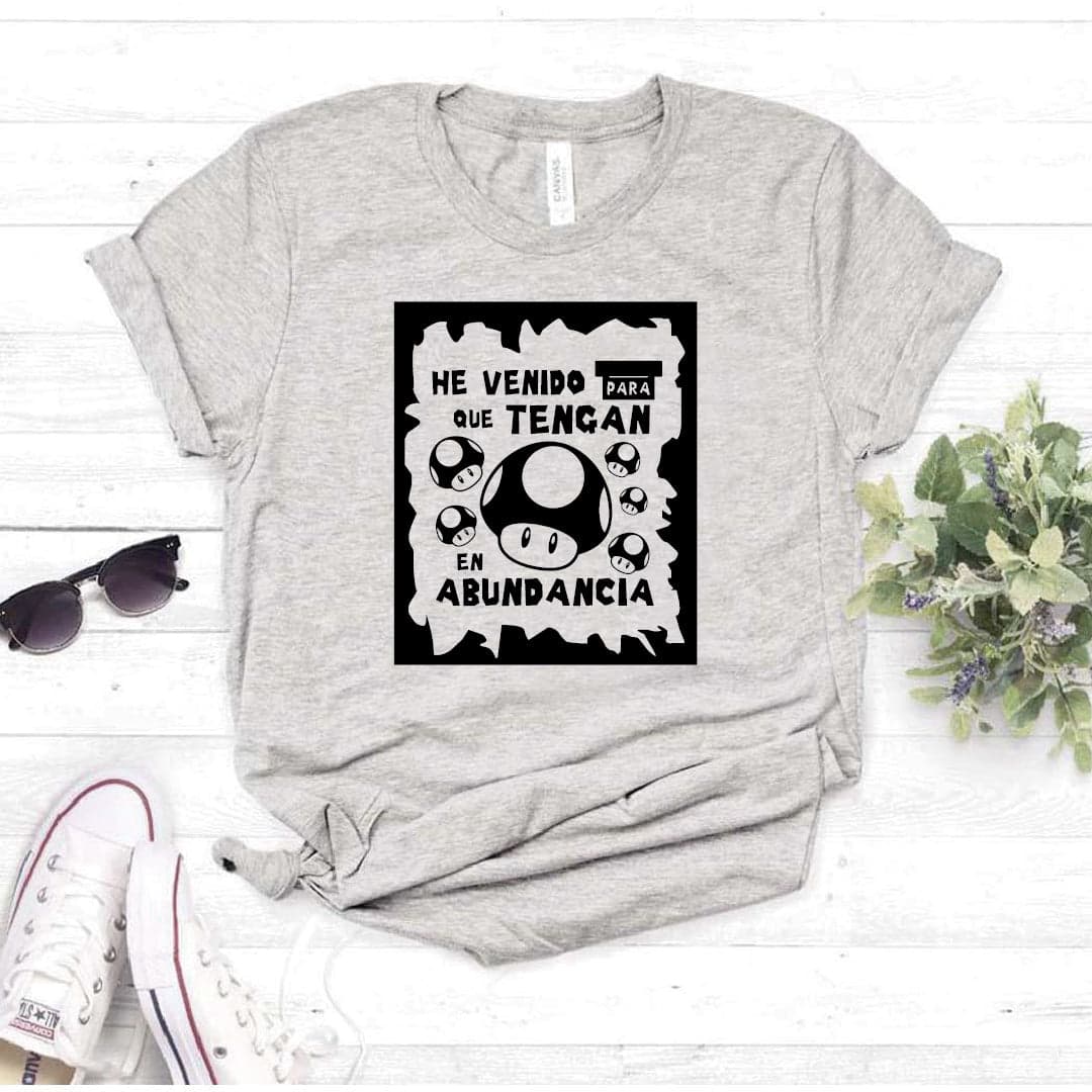 Camisa estampada tipo T- shirt HE VENIDO A TRAER ABUNDANCIA — foto 7