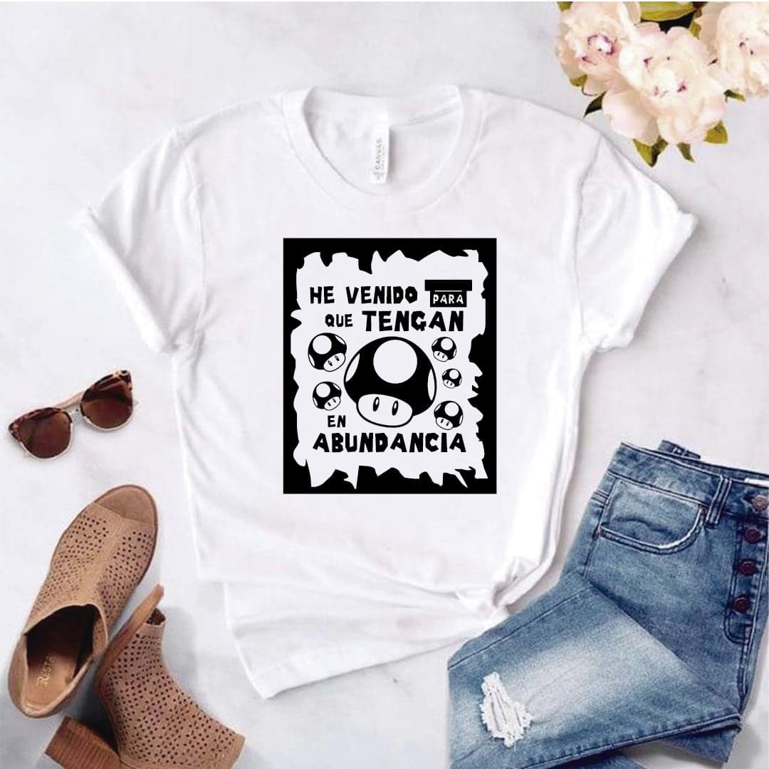 Camisa estampada tipo T- shirt HE VENIDO A TRAER ABUNDANCIA — foto 8