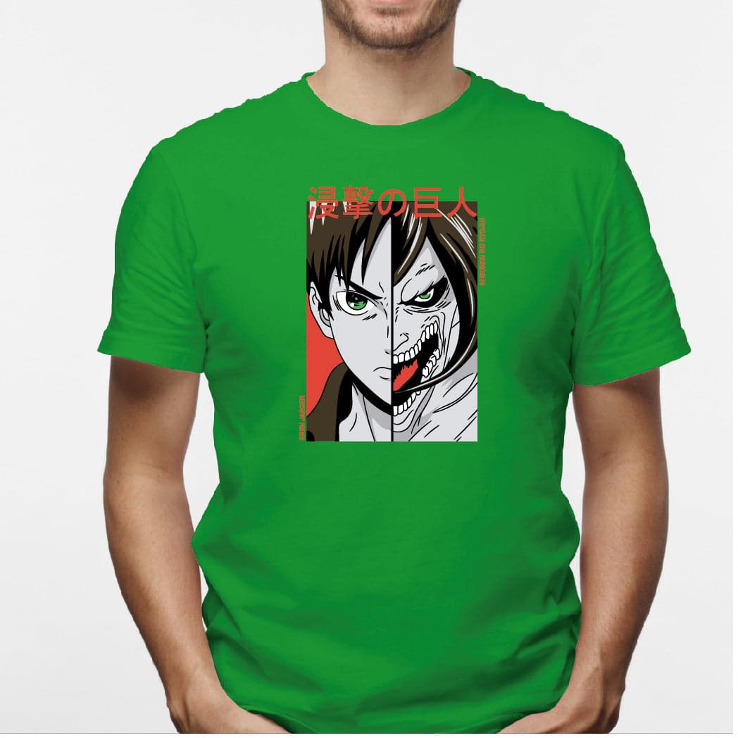 Camisa estampada en algodón para hombre tipo T-shirt Eren Jeager — foto 7