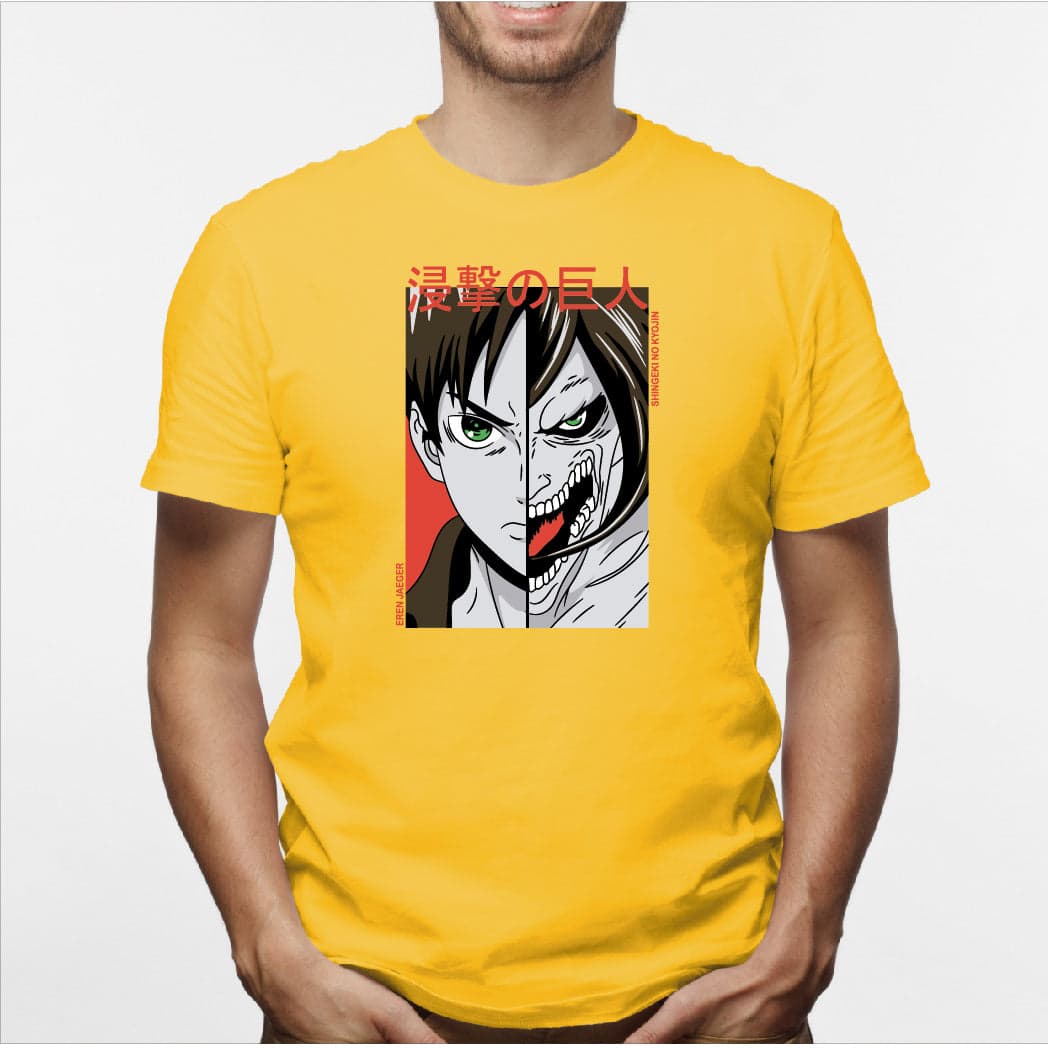 Camisa estampada en algodón para hombre tipo T-shirt Eren Jeager — foto 2