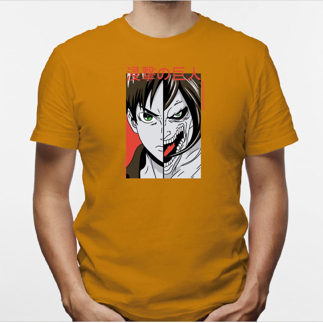 Camisa estampada en algodón para hombre tipo T-shirt Eren Jeager — foto 4