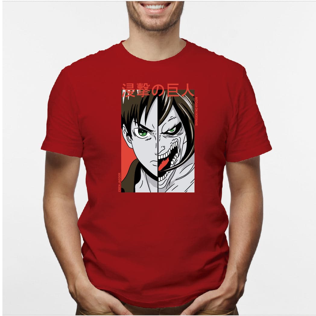 Camisa estampada en algodón para hombre tipo T-shirt Eren Jeager — foto 5