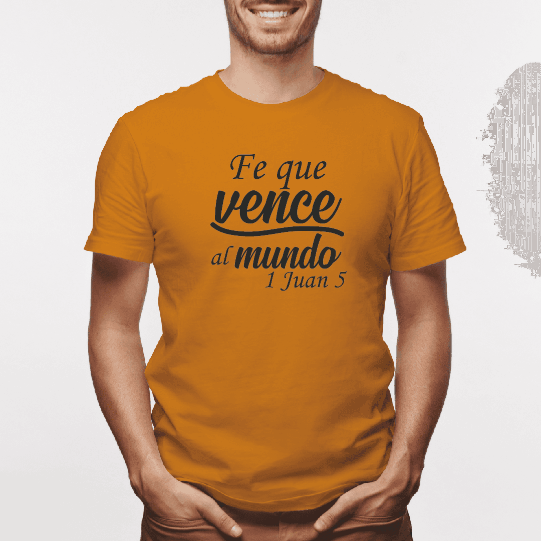 Camiseta estampada tipo T-shirt FE QUE VENCE AL MUNDO (CRISTIANOS) (HOMBRE) — foto 7