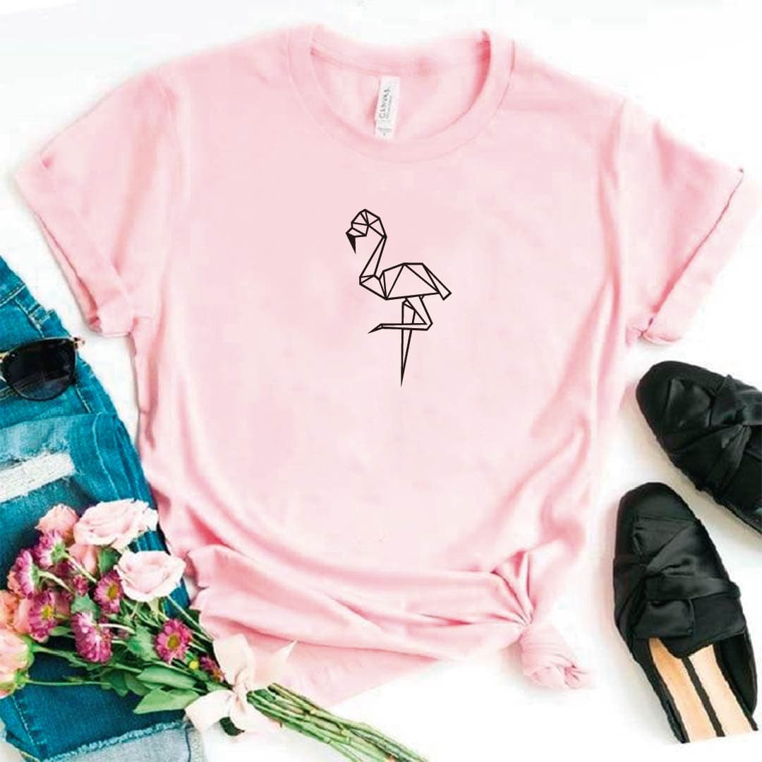 Camiseta estampada tipo T-shirt FLAMINGO (geométrico) — foto 1