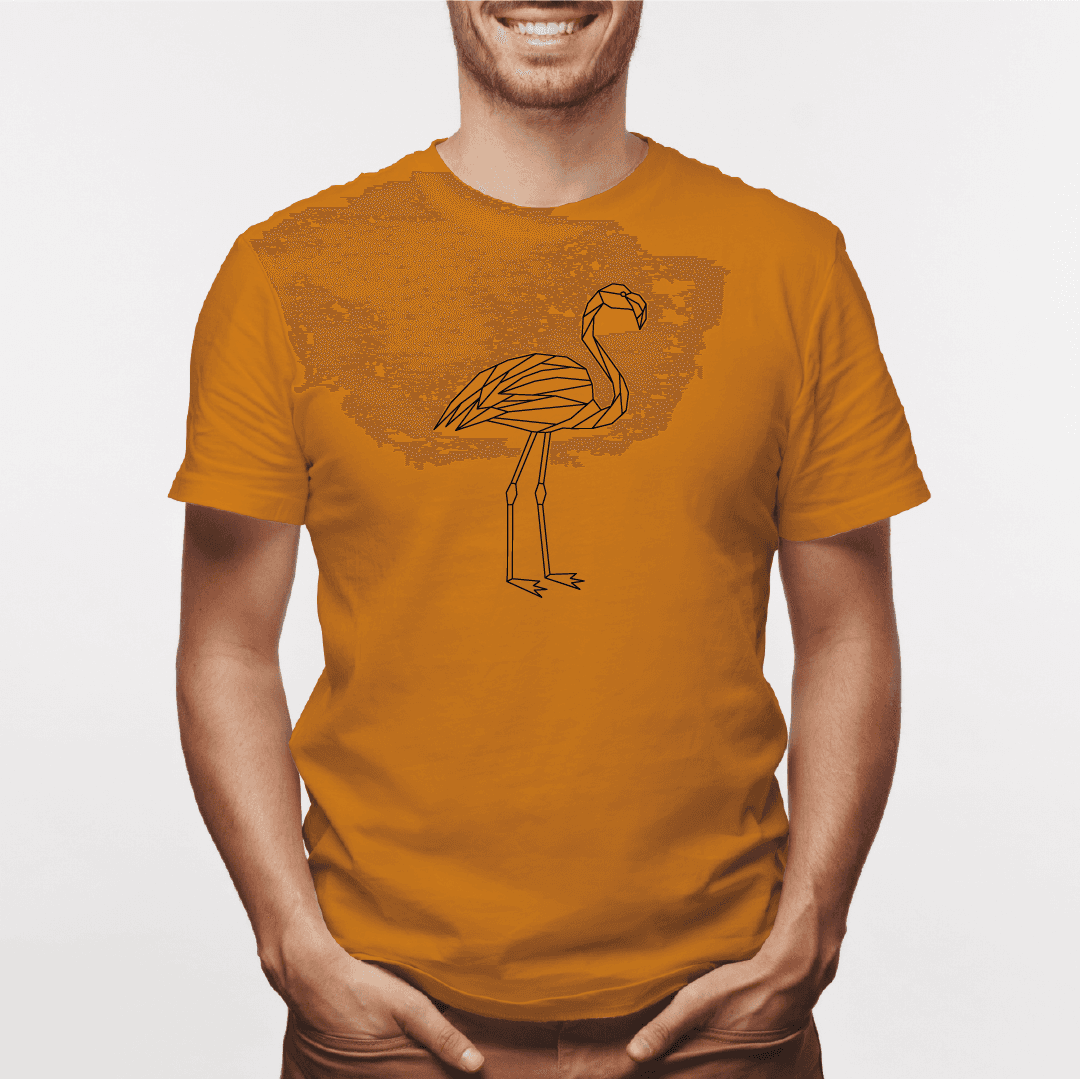 Camisa estampada para hombre  tipo T-shirt Flamingo Geometrico — foto 4