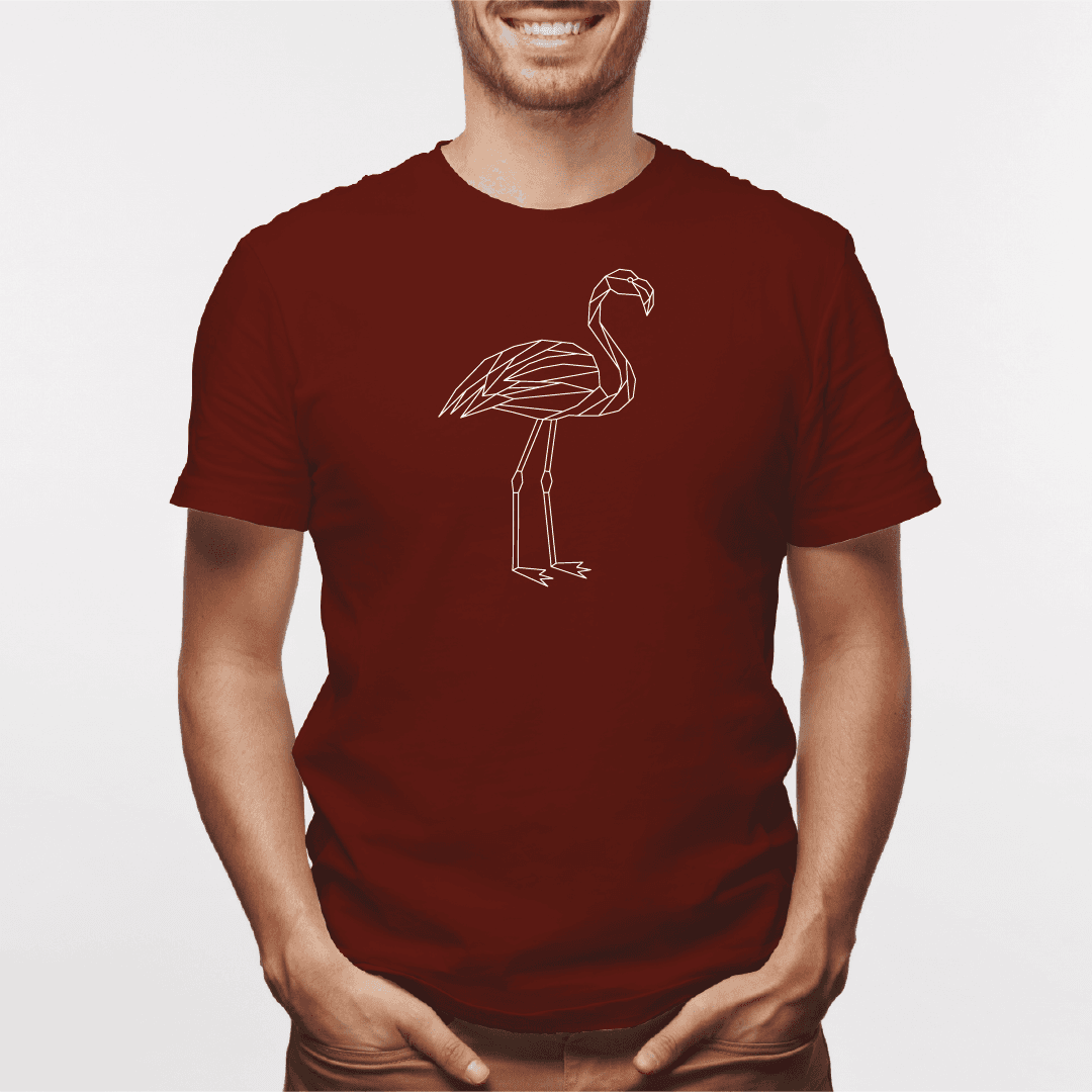 Camisa estampada para hombre  tipo T-shirt Flamingo Geometrico — foto 5