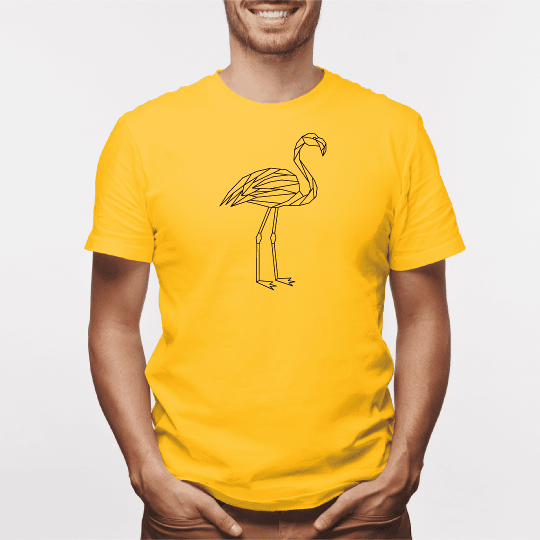 Camisa estampada para hombre  tipo T-shirt Flamingo Geometrico — foto 7