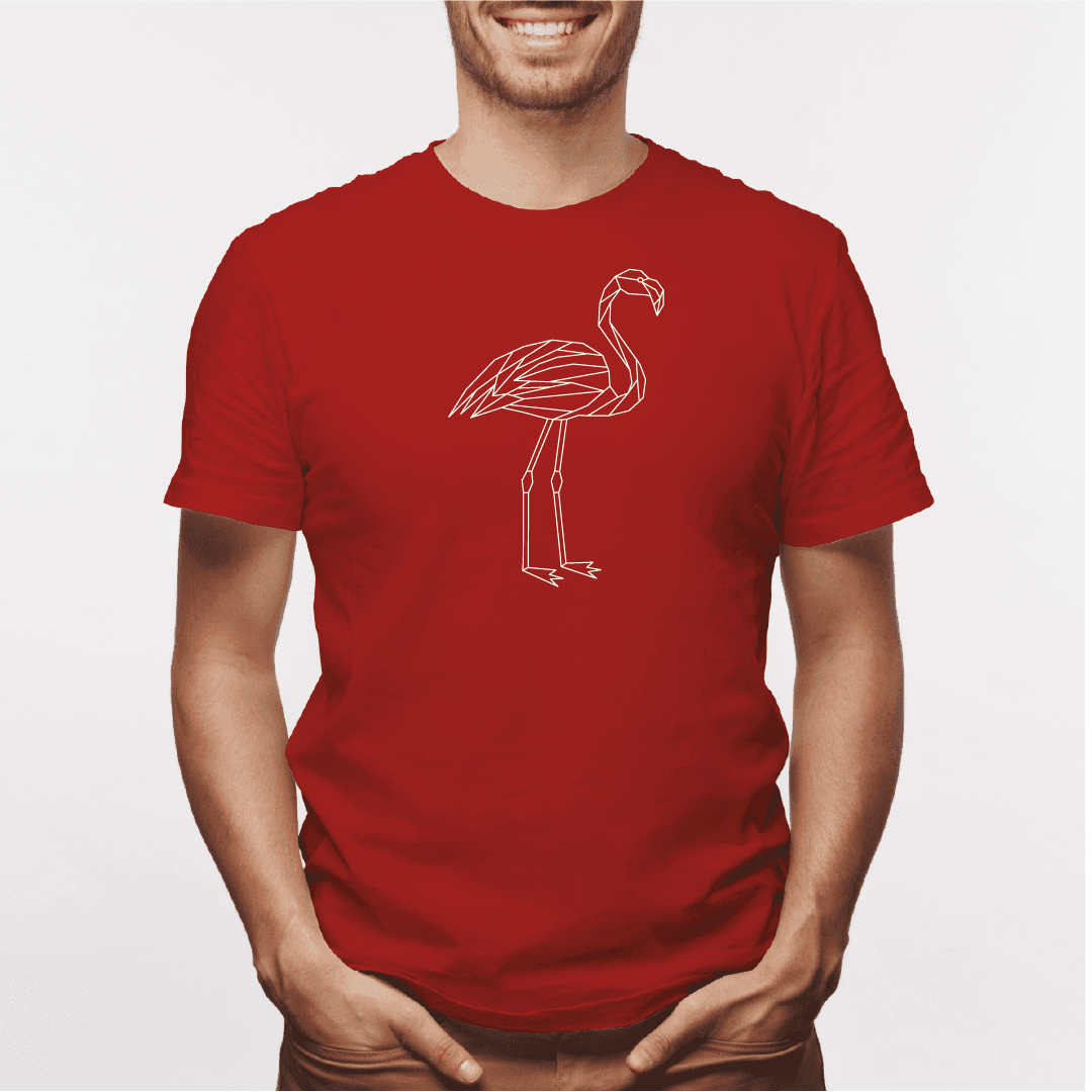 Camisa estampada para hombre  tipo T-shirt Flamingo Geometrico — foto 2