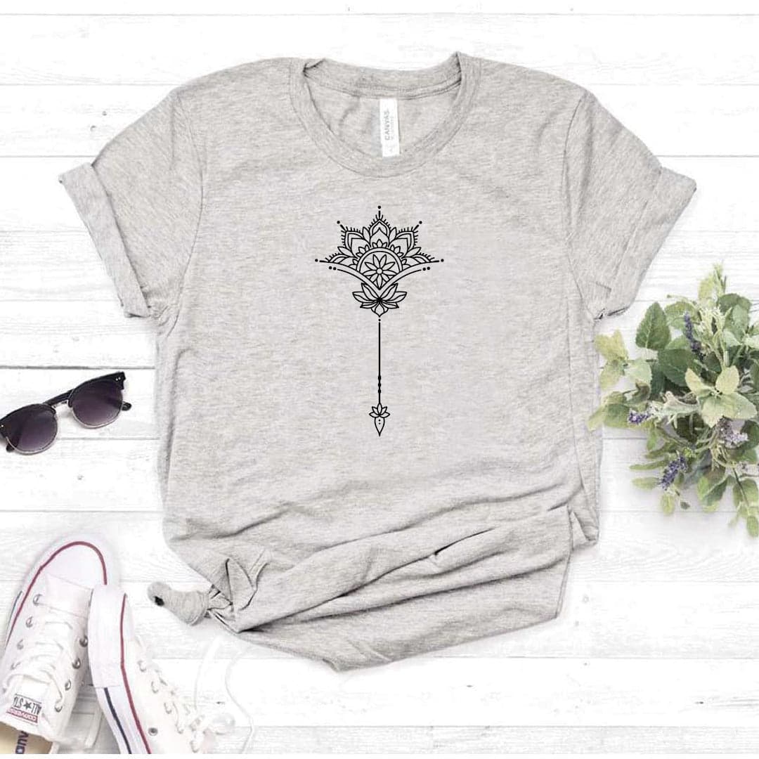 Camisa estampada  tipo T-shirt FLOR DE LOTO 3 — foto 7