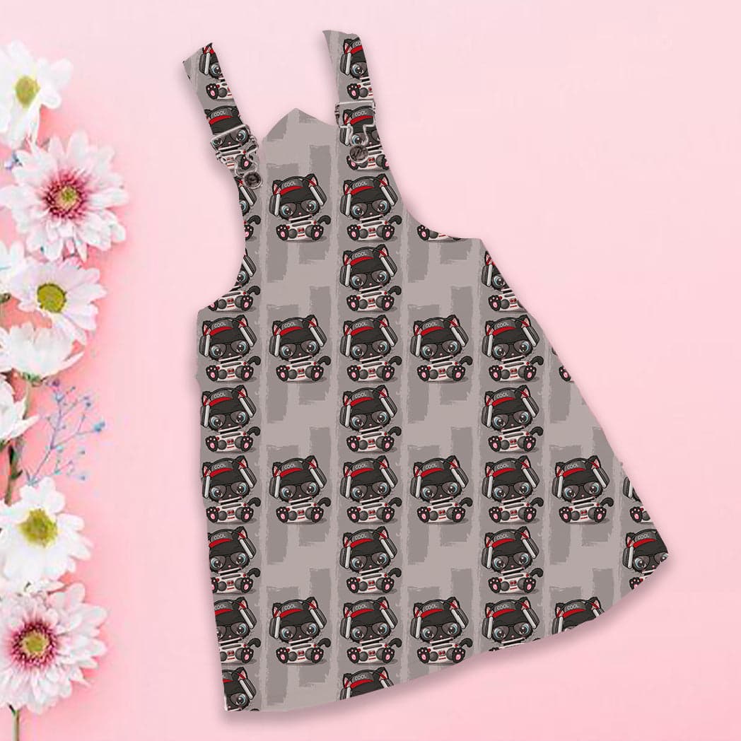 Braga de niña estampada diseño GATICO NEGRO MUSICA — foto 1