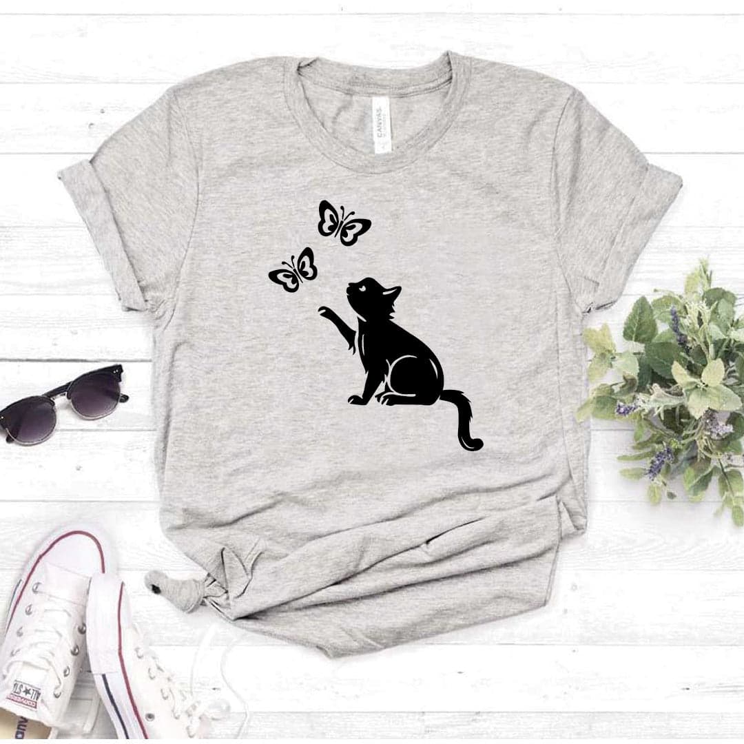 Camisa estampada  tipo T-shirt Gato mariposa 2 — foto 7