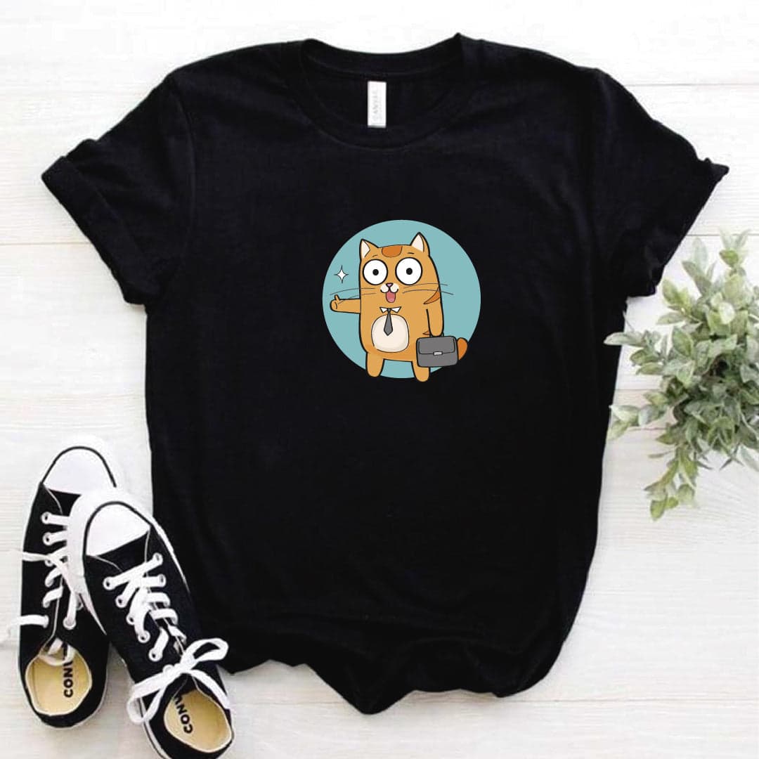Camisa estampada  tipo T-shirt GATO CON MALETICA — foto 8